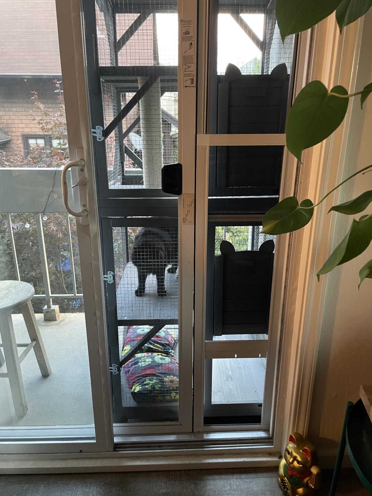 Hakuna Pets V2 Patio Pet Door Screen Insert Panel for Sliding Doors, Fits Door Track Min Ht 55.12