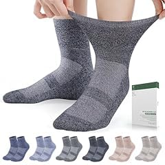 Bulinlulu Diabetic Socks for Men Women, 6 Pairs Bamboo Viscose Non Binding Ankle Diabetic Socks customer photo 1