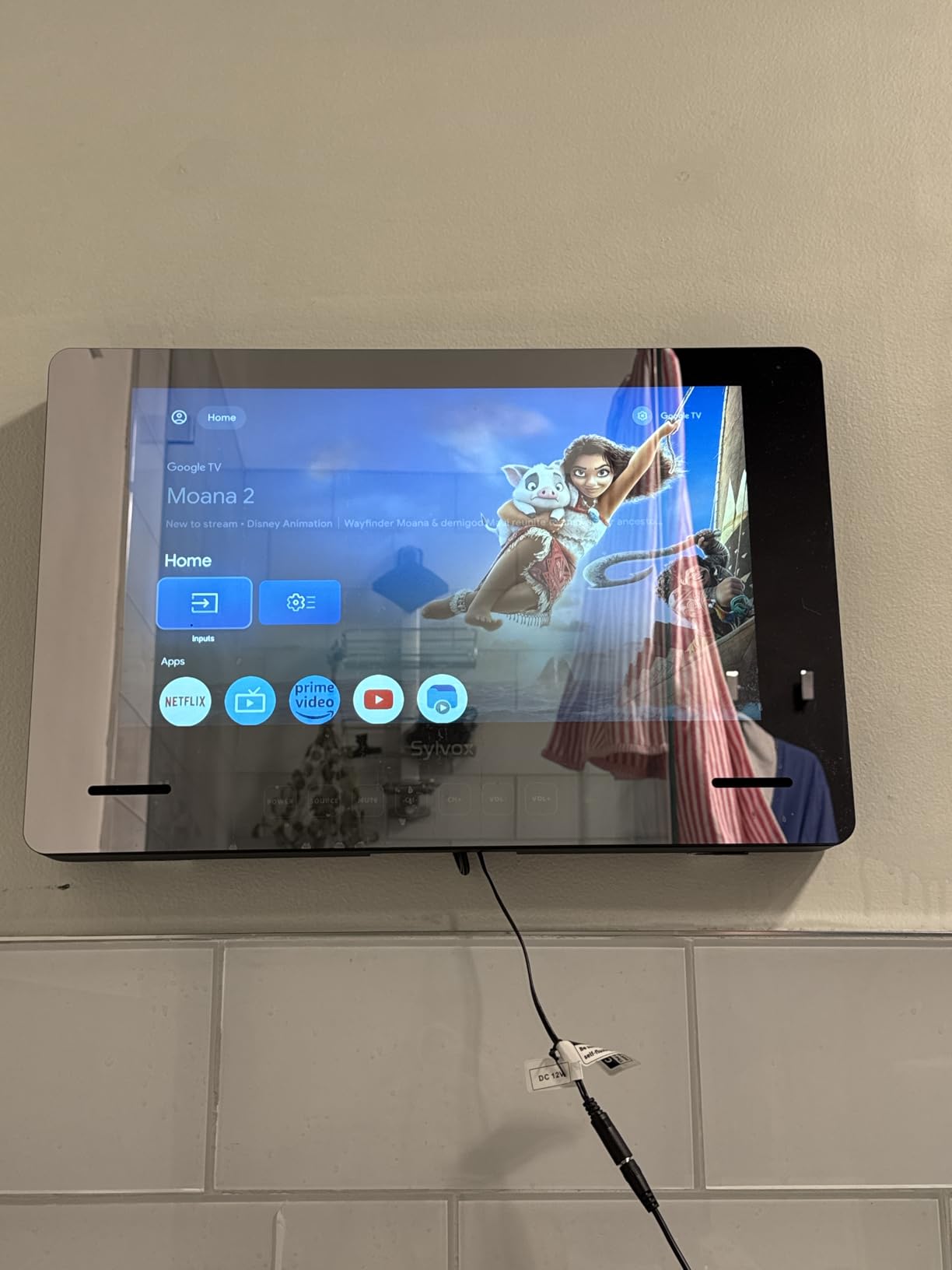 SYLVOX 19'' Smart TV Bathroom Magic Mirror Waterproof LED TV 1080P 500NITS High Brightness Dual Front Speakers Wall mounting Suitable for Bathrooms,Hotels,Saunas customer photo 1