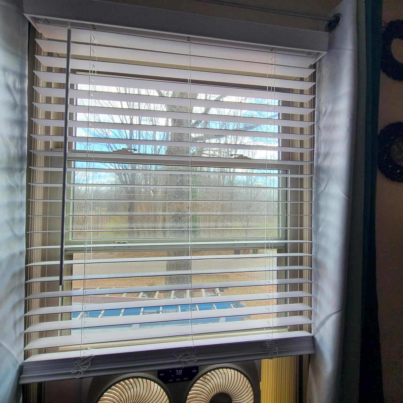 Calyx INTERIORS Faux Wood Blinds with Classic Valance, Cordless, 2