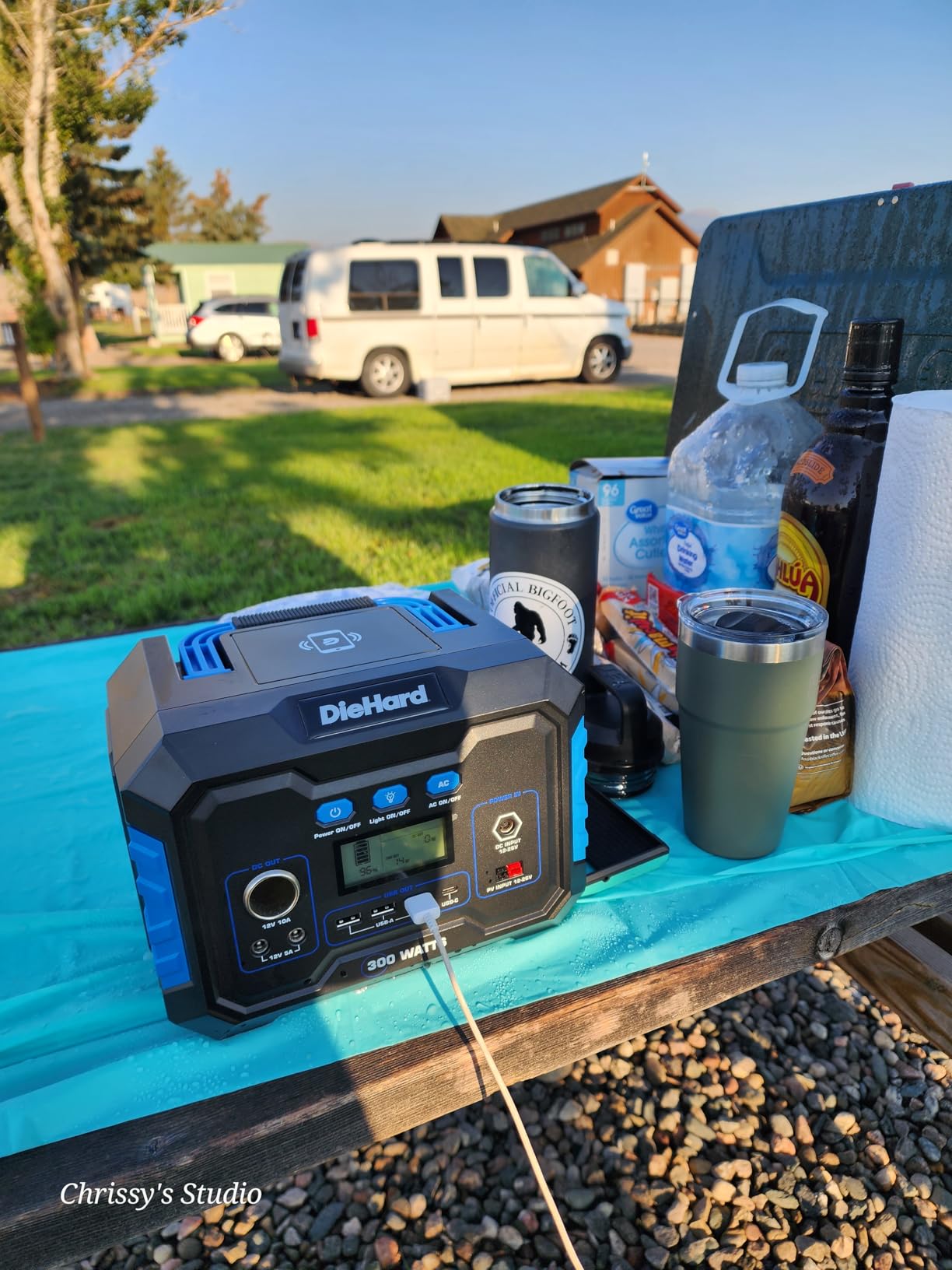 DieHard Portable Power Station 300-Watt (600-Watt Peak) 288.6Wh - Solar Generator (Solar Panel Optional), for Home Backup, Weather Emergencies, Outdoor Recreation, Jobsite and more customer photo 1