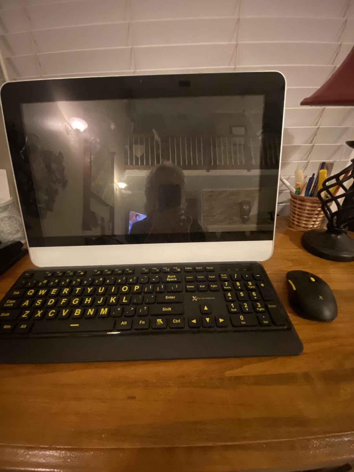 X9 Performance Large Print Wireless Keyboard and Mouse Combo - Easy to See Yellow Letters for Seniors and Low Vision Users - 2.4Ghz Wireless Mouse and Keyboard Combo for PC customer photo 1