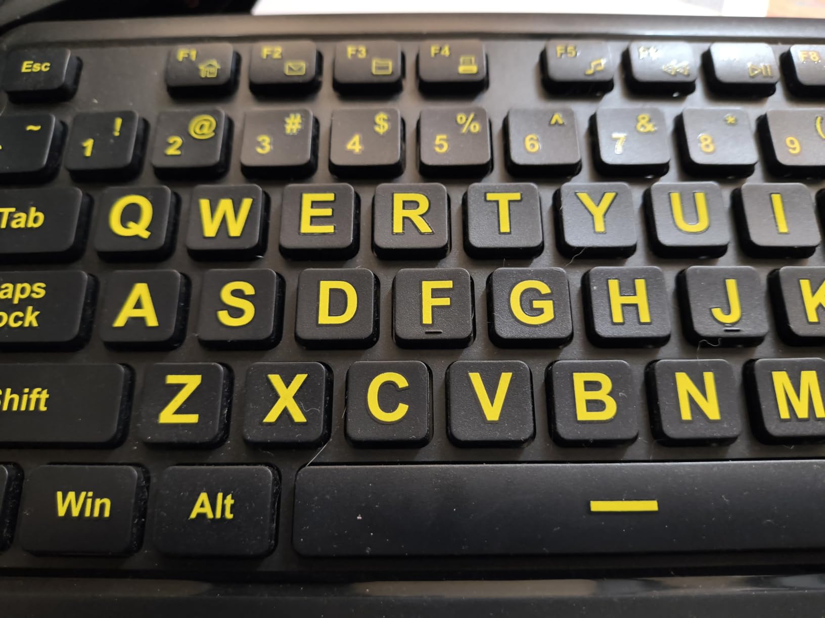 X9 Performance Large Print Wireless Keyboard and Mouse Combo - Easy to See Yellow Letters for Seniors and Low Vision Users - 2.4Ghz Wireless Mouse and Keyboard Combo for PC customer photo 2