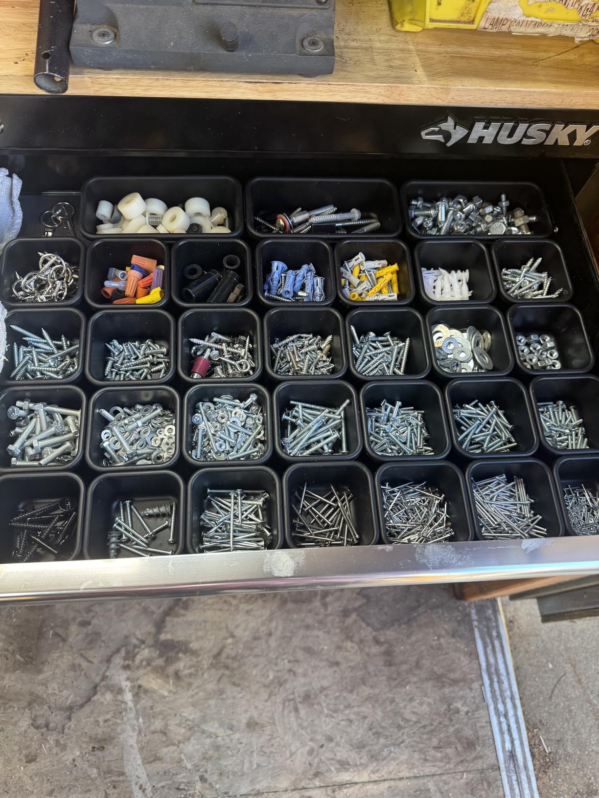 A-LUGEI 69 PCS-5 Size Tool Box Organizer Tray Divider Set - Black Desk Drawer Organizer Bin, Garage Organization and Storage Toolbox for Rolling Tool Chest Cart WorkBench Part Widget customer photo 2