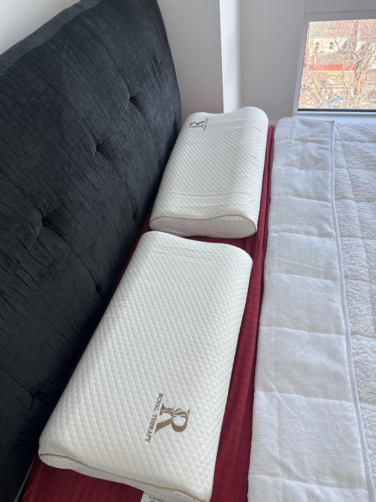 Royal Therapy Travel Memory Foam Cervical Pillow - Contour Pillow for Neck and Shoulder Pain customer photo 1