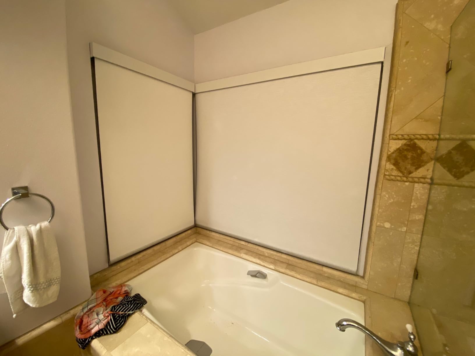 Bringnox Motorized Blinds with Remote, 100% Blackout Smart Roller Blinds Compatible with Apple HomeKit Google Home and Alexa Via HUB, Customized (Linen Stone-01) customer photo 2