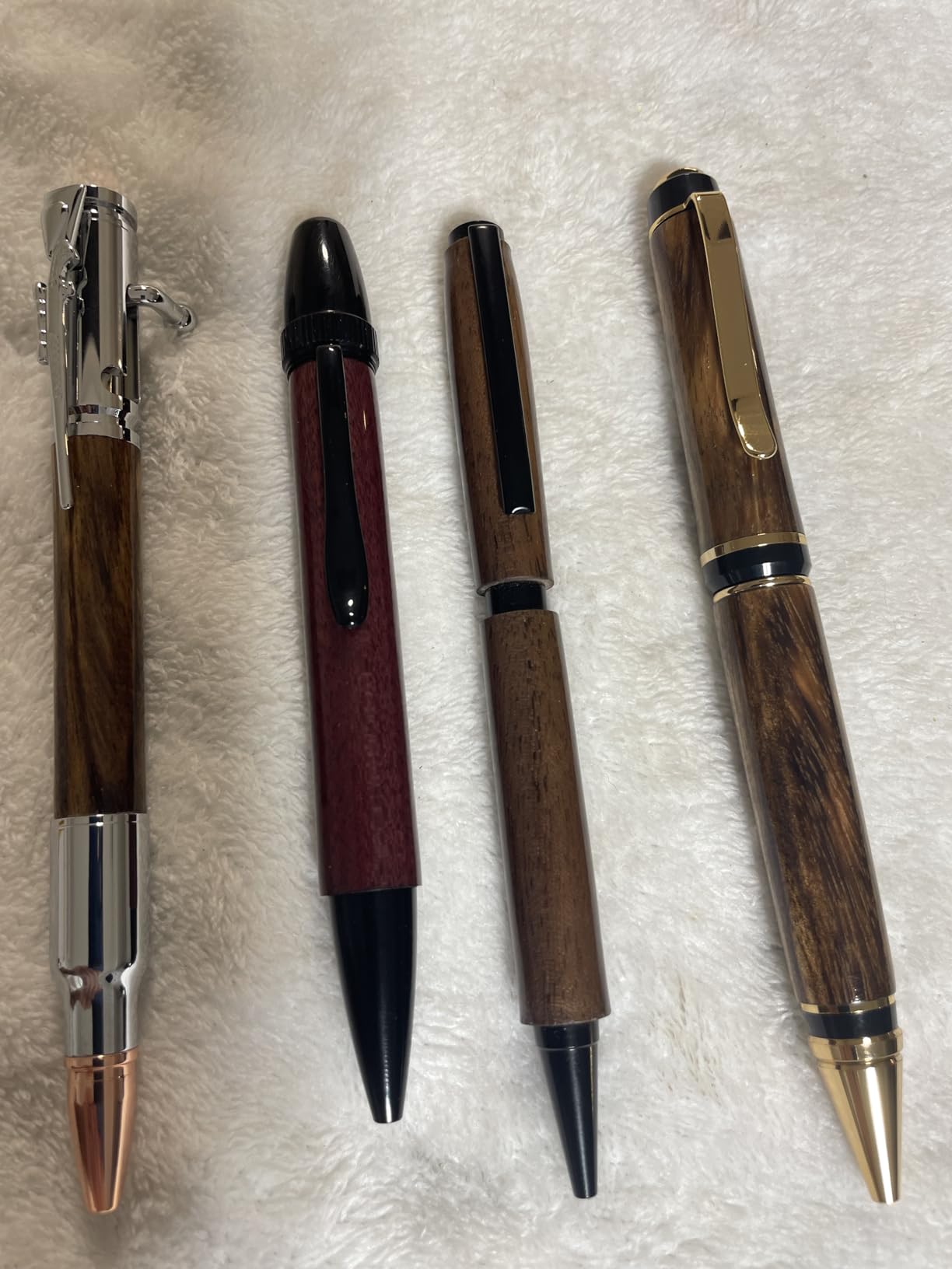 Gisafai 6 Pcs Bolt Action Pen Kits for Woodturning Bolt Bullet Pens for Men Gift Woodturning Ballpoint Kit Turning with Mandrel Slimline Turning Supplies customer photo 1