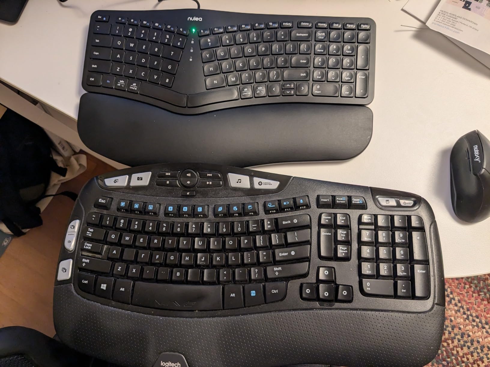 Nulea RT05C Wired Ergonomic Keyboard, Split Keyboard with Cushioned Wrist Rest, Adjustable Tilt Legs, Plug and Play, USB Corded, Compatible with Windows/Mac customer photo 1