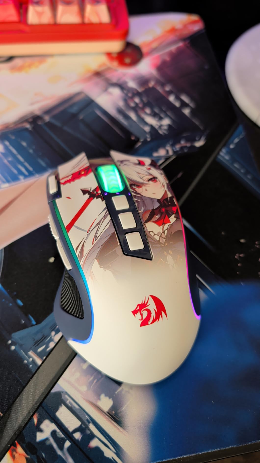 Redragon M612 PRO RGB Gaming Mouse, 8000 DPI Wired/Wireless Optical Mouse with 9 Programmable Buttons & 7 Backlit Modes, BT & 2.4G Wireless, Software Supports DIY Keybinds Rapid Fire Button customer photo 2