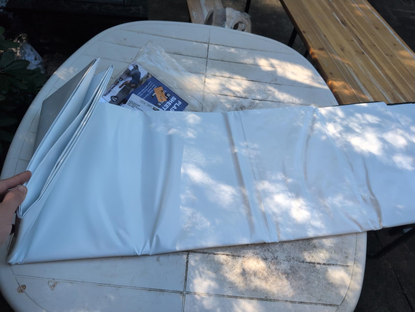 Crawl Space Vapor Barrier - 14 mil 10' x 100', Vapor Barrier for Crawlspace Encapsulation kit, Vapor Barrier Plastic Material, Crawlspace Liner, Heavy Duty Plastic sheeting, Black and White Panda Film customer photo 2