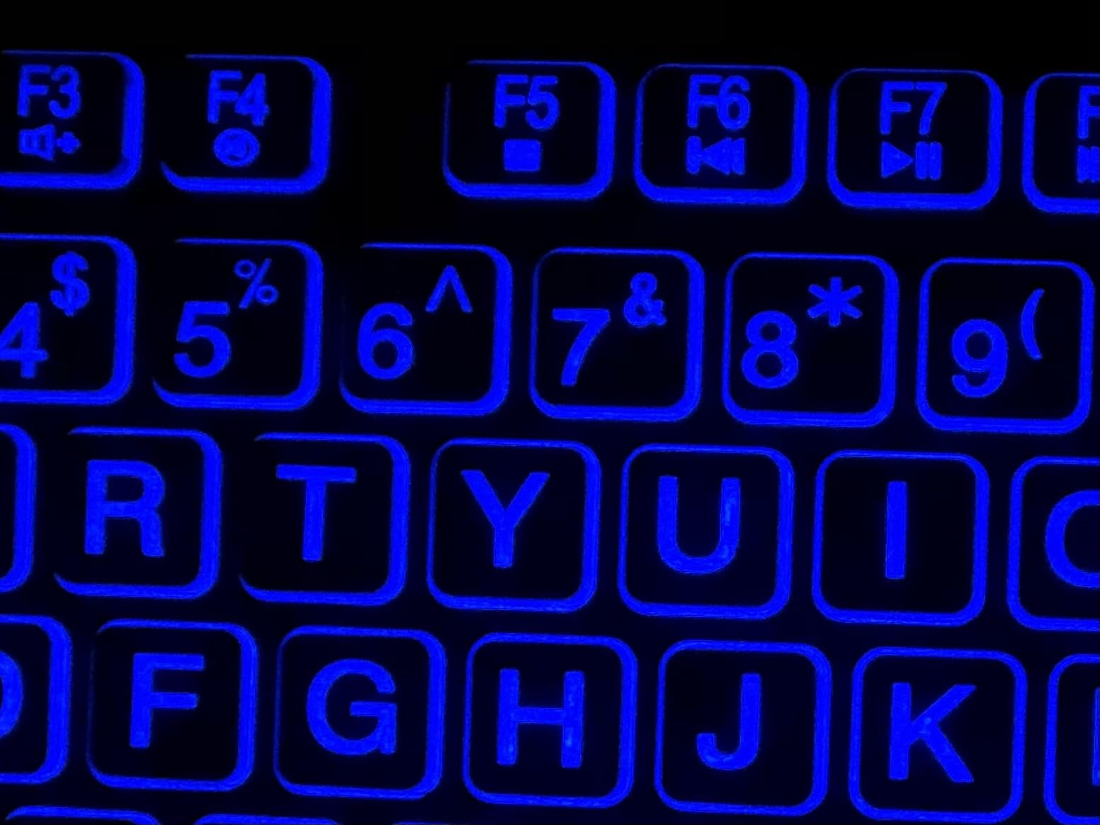 KOPJIPPOM Large Print Keyboard - 7 Interchangeable Backlight Colors, Light Up USB Wired Computer Keyboards, USB Plug-and-Play, Foldable Stands, Corded Full Size Keyboard for Windows, PC, Laptop customer photo 2
