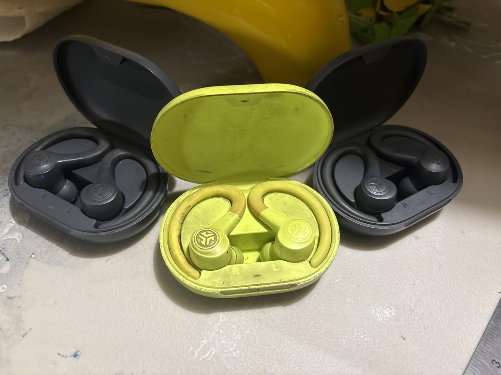 JLab Go Sport+ Wireless Workout Earbuds with C3 Clear Calling, Secure Earhook Sport Design, 35+ Hour Bluetooth Playtime, 3 EQ Sound Settings, Sand customer photo 1