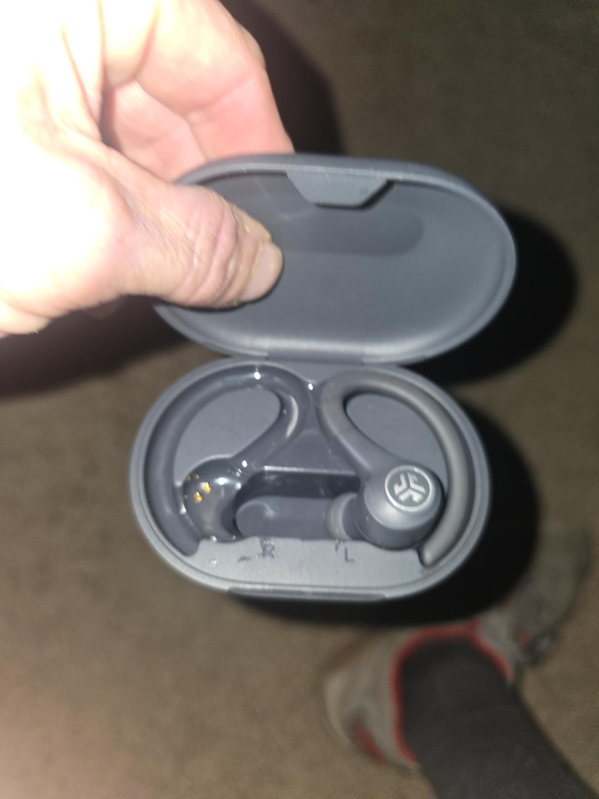 JLab Go Sport+ Wireless Workout Earbuds with C3 Clear Calling, Secure Earhook Sport Design, 35+ Hour Bluetooth Playtime, 3 EQ Sound Settings, Sand customer photo 2