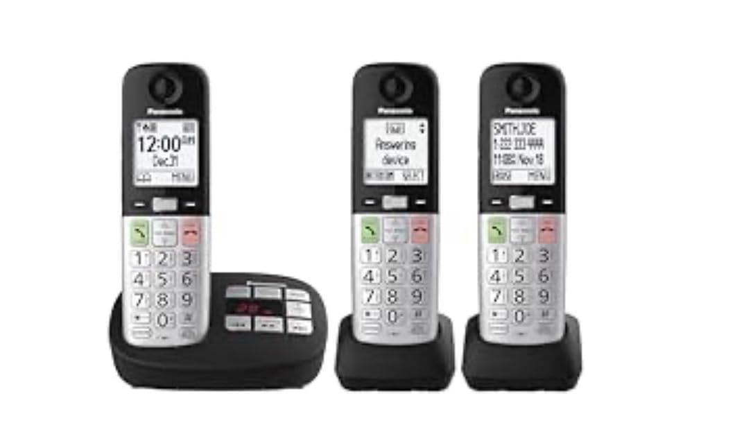 Panasonic Cordless Phone with Large Display & Big Buttons, 2 Cordless Handsets, Volume Boost, Talking Caller ID - KX-TGU432B customer photo 1