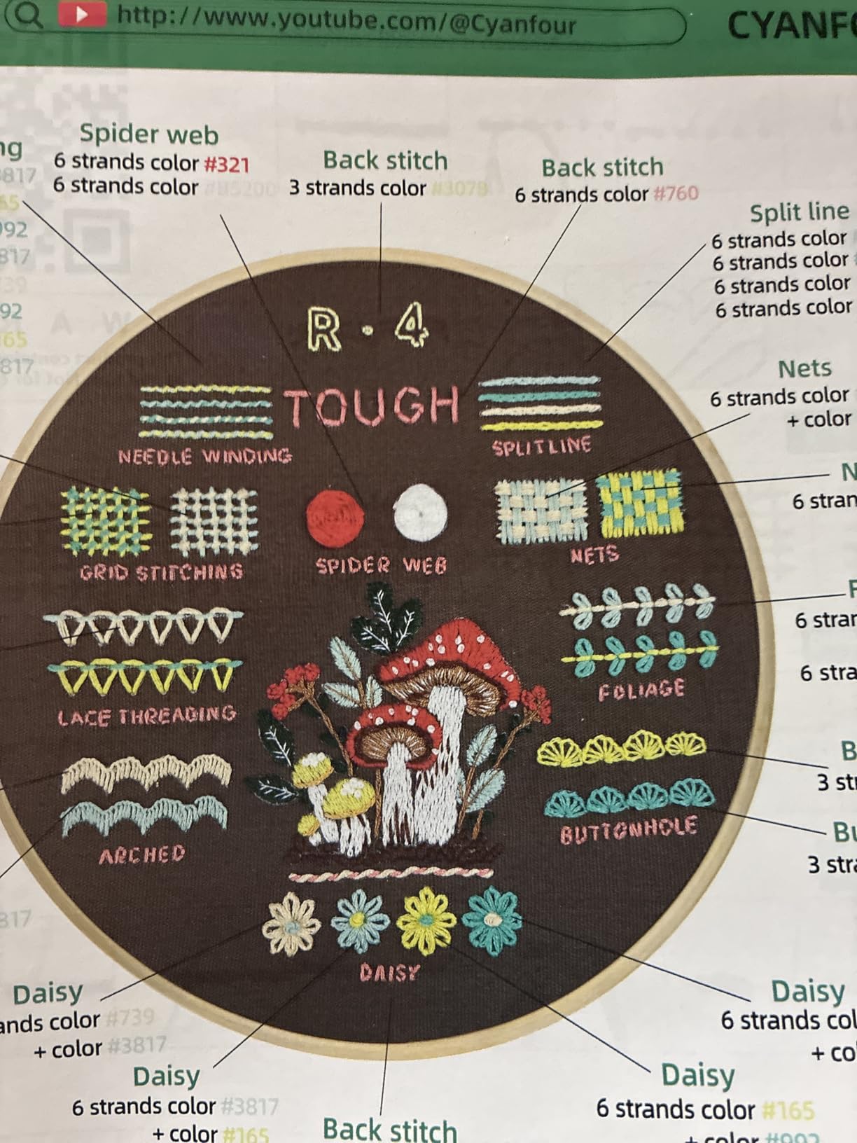 CYANFOUR Embroidery Kit for Beginners, 4 Stages to Learn 38 Stitches, with Step-By-Step Instructions and Clear Videos customer photo 2