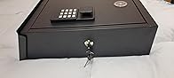 Mailbox with Electronic Lock, Locking Mail Boxes for House, Wall Mount Business Suggestion Box, Key Drop Box, One Time Code/Permanent Code/Spare Key Unlock, Large Capacity, Black, 14x4x10in customer photo 2