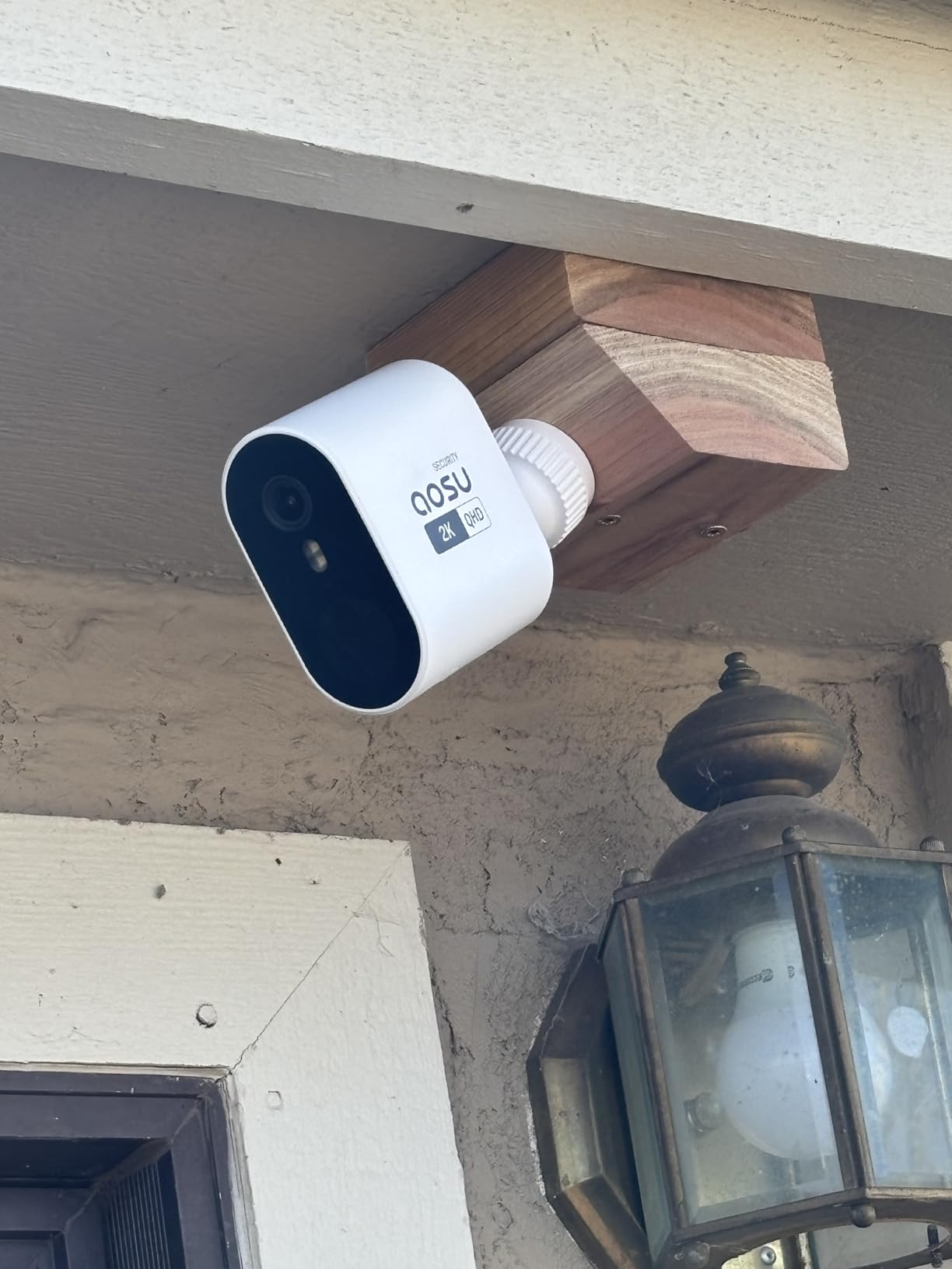 aosu Security Cameras Outdoor Wireless, 4-Cam-Kit, 166° Ultra-Wide-Angle, Battery Powered, No Subscription Required, Home Security Cameras System with 2K Color Night Vision, Spotlight, Motion Alert customer photo 2