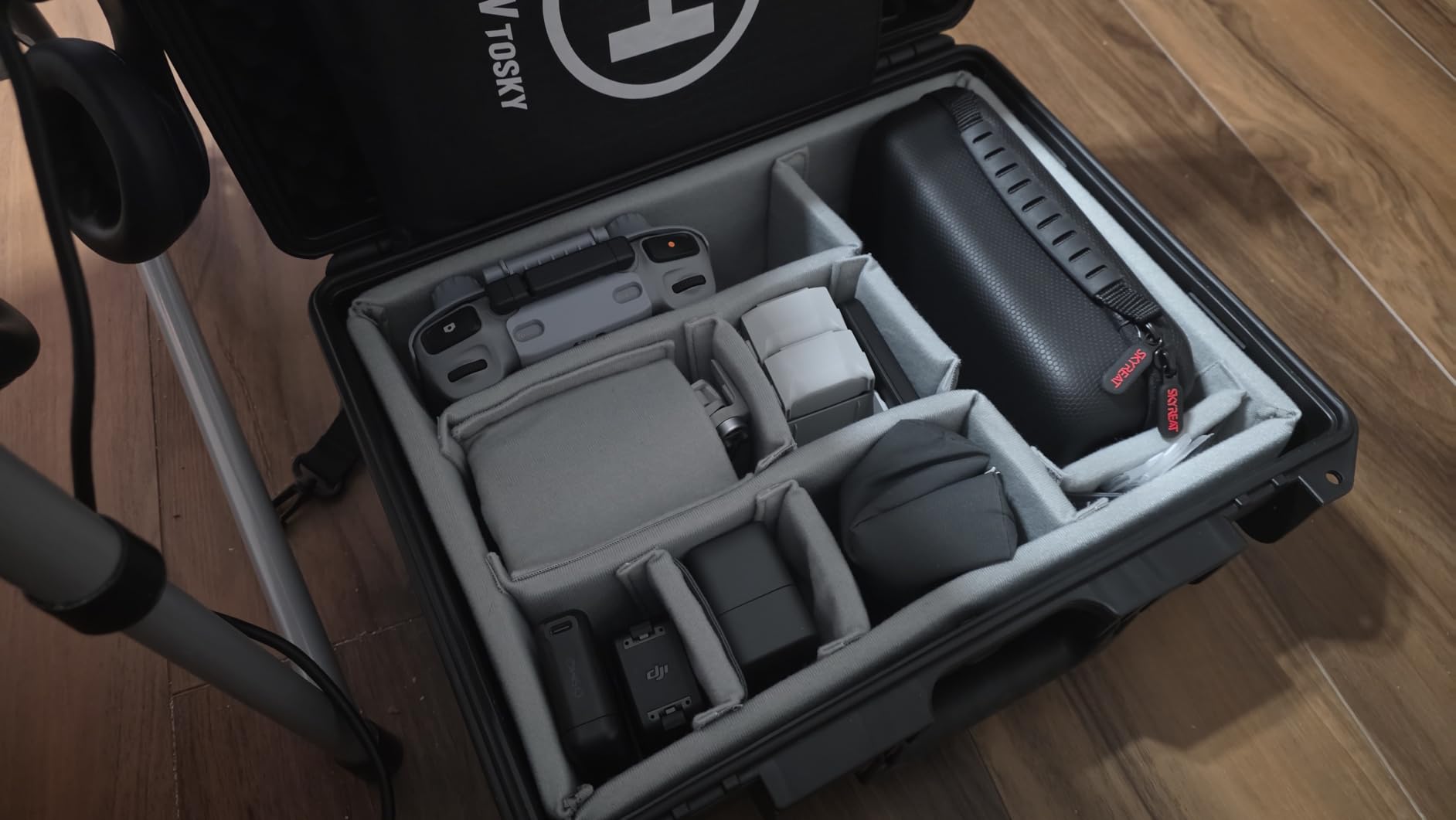 PVC1 Waterproof Hard Case with Padded Dividers for Cameras, Lenses, Dual DJI Mavic/Air/Mini drones customer photo 2