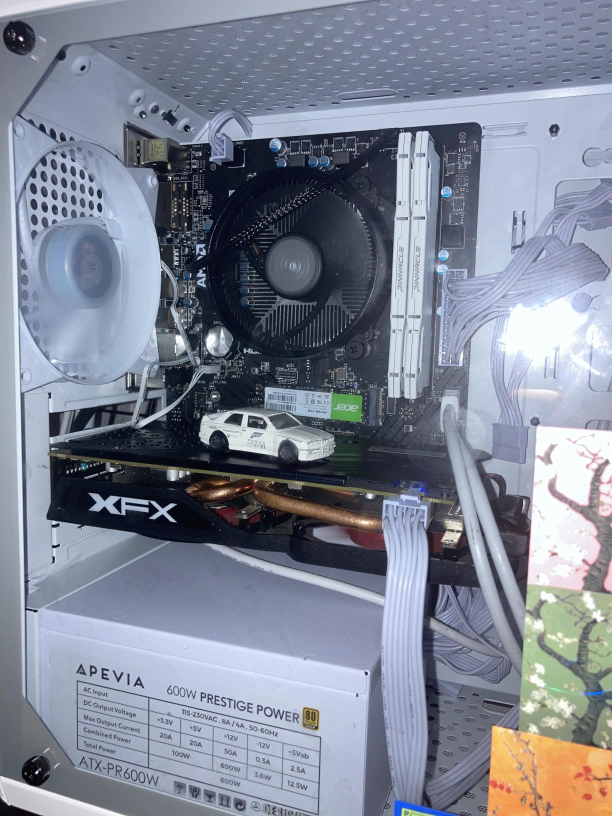 Apevia ATX-PR600W-WH Prestige 600W 80+ Gold Certified, RoHS Compliance, Active PFC ATX Gaming Power Supply White customer photo 2