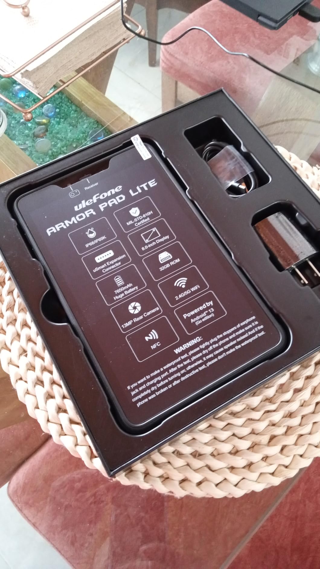Ulefone Armor Pad Pro Rugged Tablet, Octa Core 16GB + 128GB, 48MP + 32MP, 7650mAh, 8 Inch IP69K Waterproof Tablet, Android 13, Dual Speakers Dual 4G, uSmart Expansion Connector, BT5.2/GPS/NFC customer photo 1