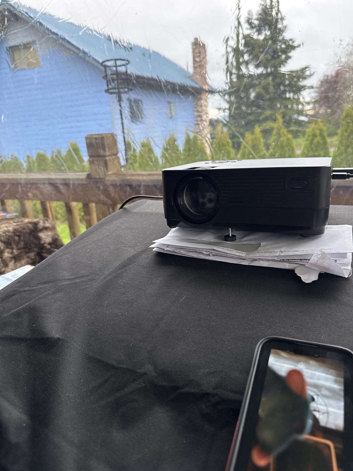 Projector with 5G WiFi and Bluetooth, Native 1080P Projector[Projector Screen Included], Full HD 18000LM Movie Projector, 100