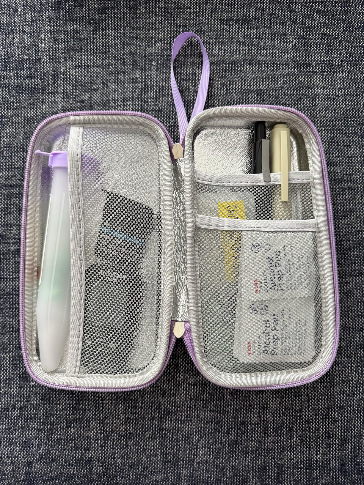 suzamed Insulin Cooler Travel Case,EVA Insulation Travel Medicine Kit with 2 Ice Packs for Diabetes Care,Insulin Pen and Other Diabetic Supplies (Purple) customer photo 2