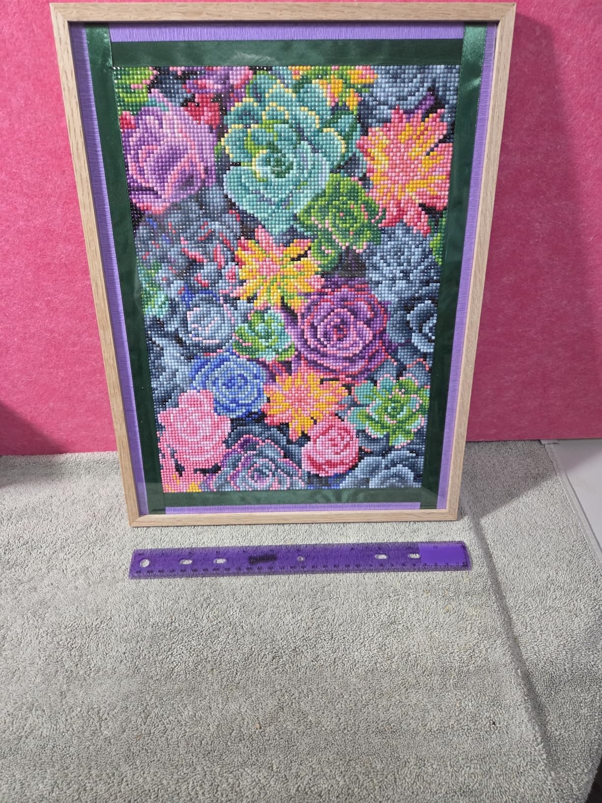 Ausanrl Hydrangea Diamond Painting Kits for Adults-Flowers Diamond Art Kits for Adults, 5D Diamond Painting Flowers, DIY Full Drill Gem Art customer photo 1