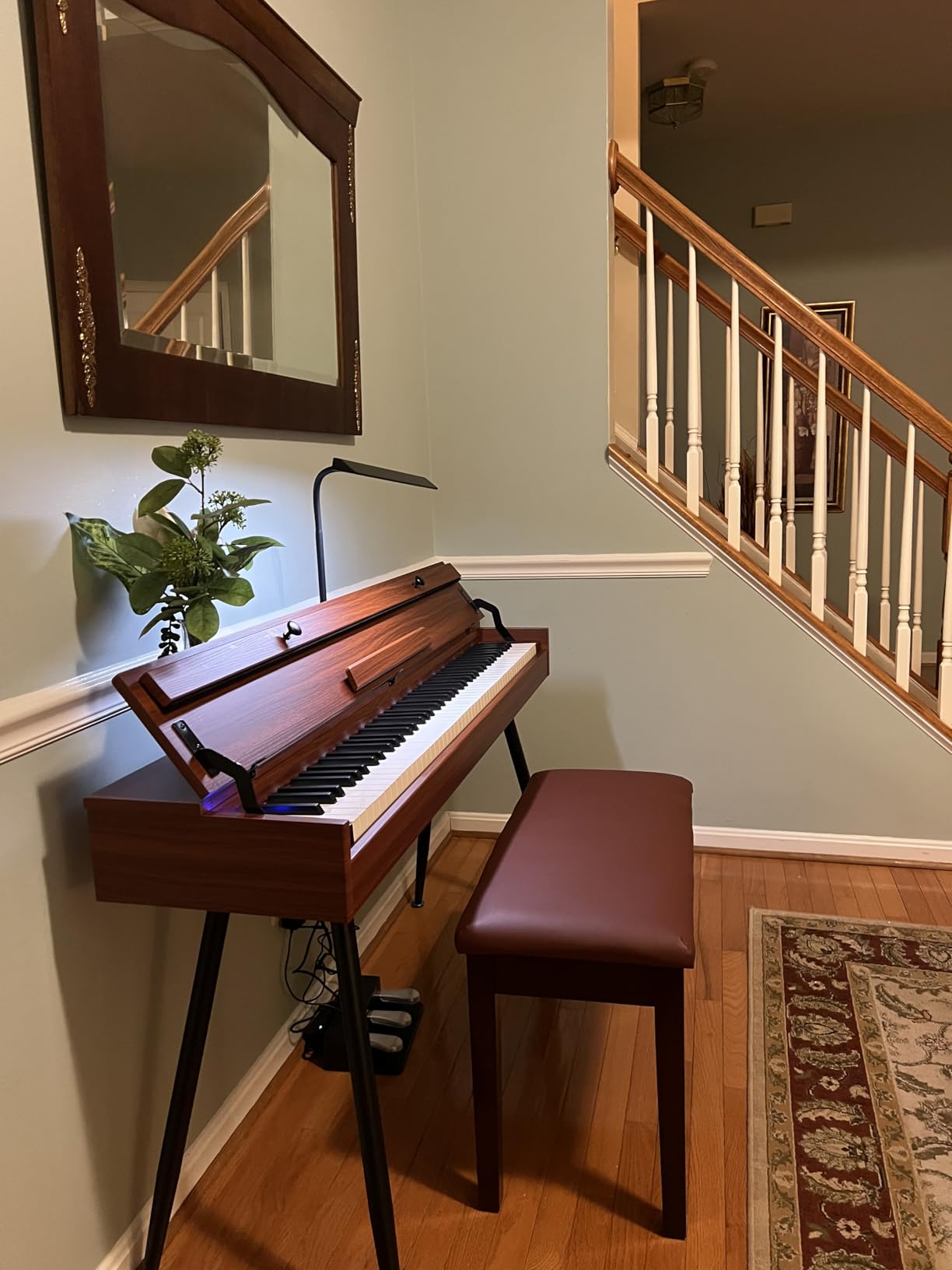 Piano Light, Upgraded LED Piano Lamp for Grand/Upright & Digital Pianos, Music Stand Lamp with Adjustable Gooseneck, Auto-Off Timer, 5 Color Modes Dimmable & USB Charging Port Eye-Care Desk Light customer photo 2