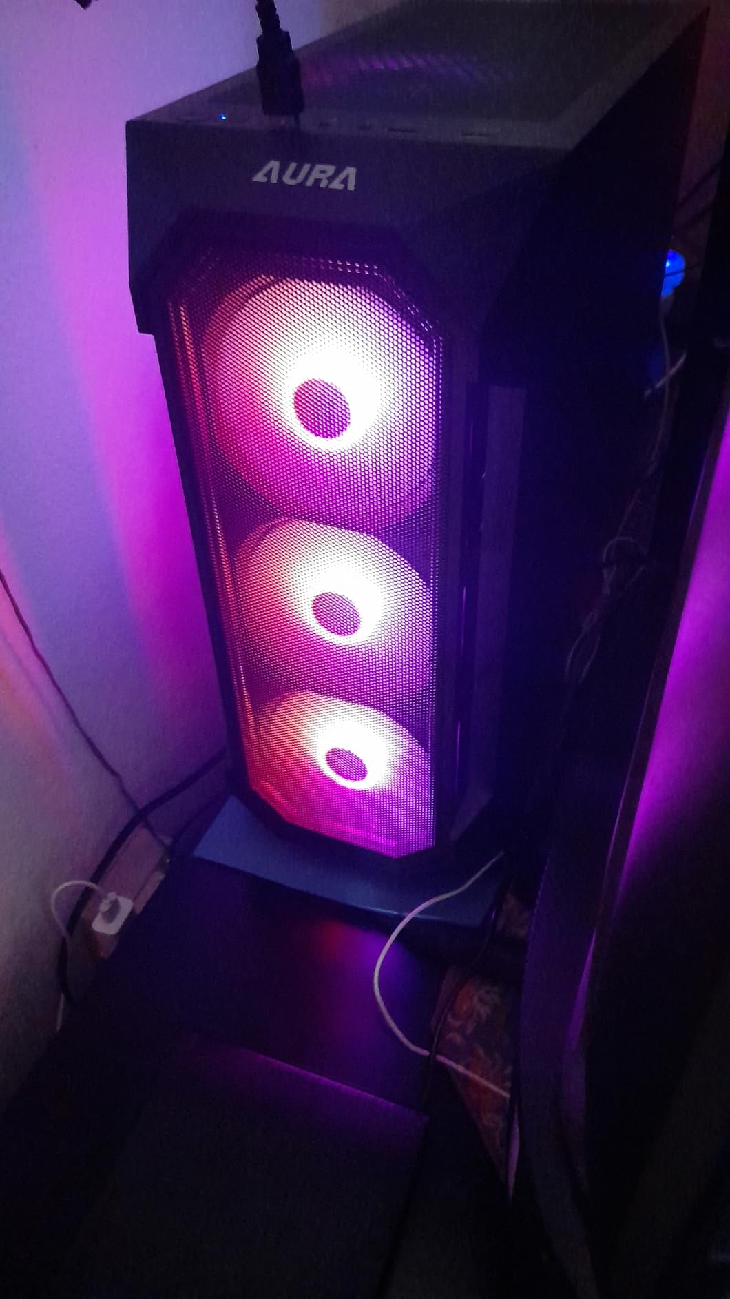 GAMDIAS ATX Mid Tower Gaming Computer PC Case Tempered Glass, Built-in 4X 120mm ARGB Case Fans, Front Airflow Mesh, Up to 6x120mm Fans, 340mm GPU/VGA, 360mm AIO/Radiator, 160mm CPU Cooler customer photo 1