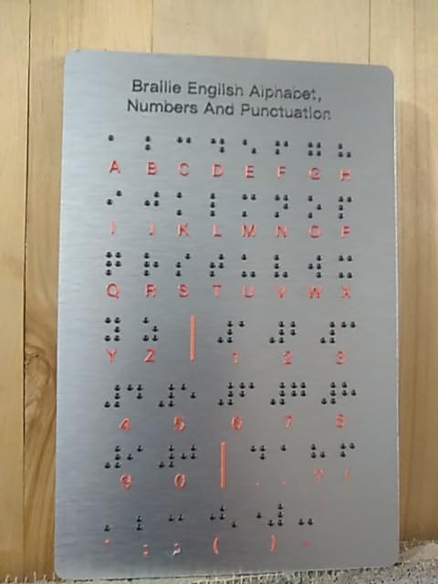 Braille Alphabet Board - Low Vision Aids Braille with Raised Dots Letters & Numbers customer photo 1