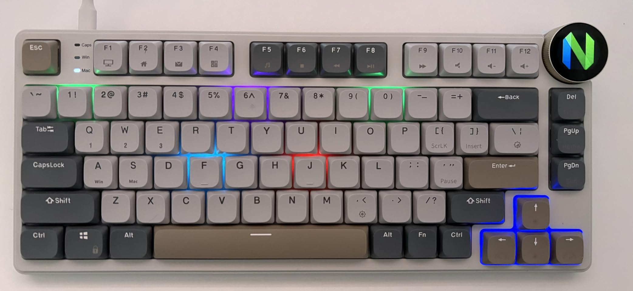 RK ROYAL KLUDGE N80 Low Profile Mechanical Keyboard w/Smart Display Screen & Knob, 75% Top Mount 3-Modes Wireless Mechanical Keyboard, Software Support, Massive Battery, 80 Keys, Quiet Red Switch customer photo 2