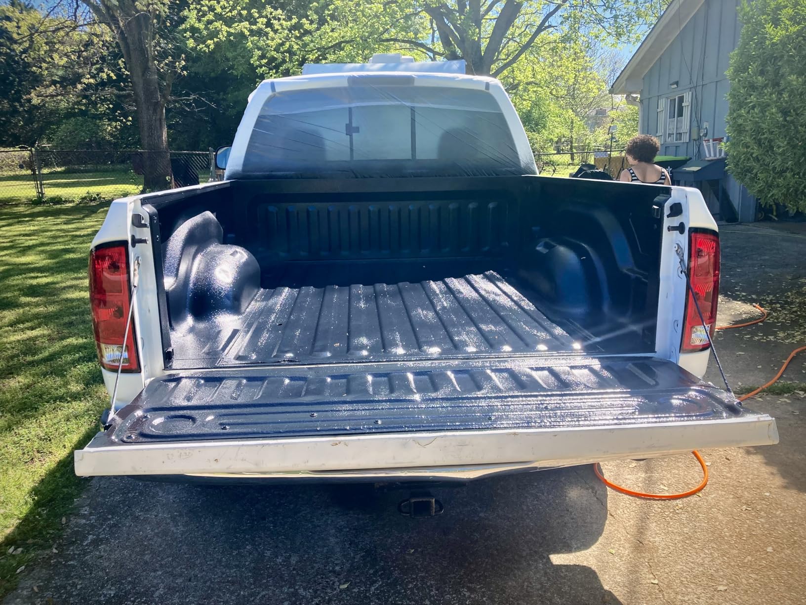 Rintek Urethane Spray On Truck Bed Liner Kit, Durable Textured Coating Mix, Shake & Shoot 1 Gallon, Black, with Spray Gun customer photo 1