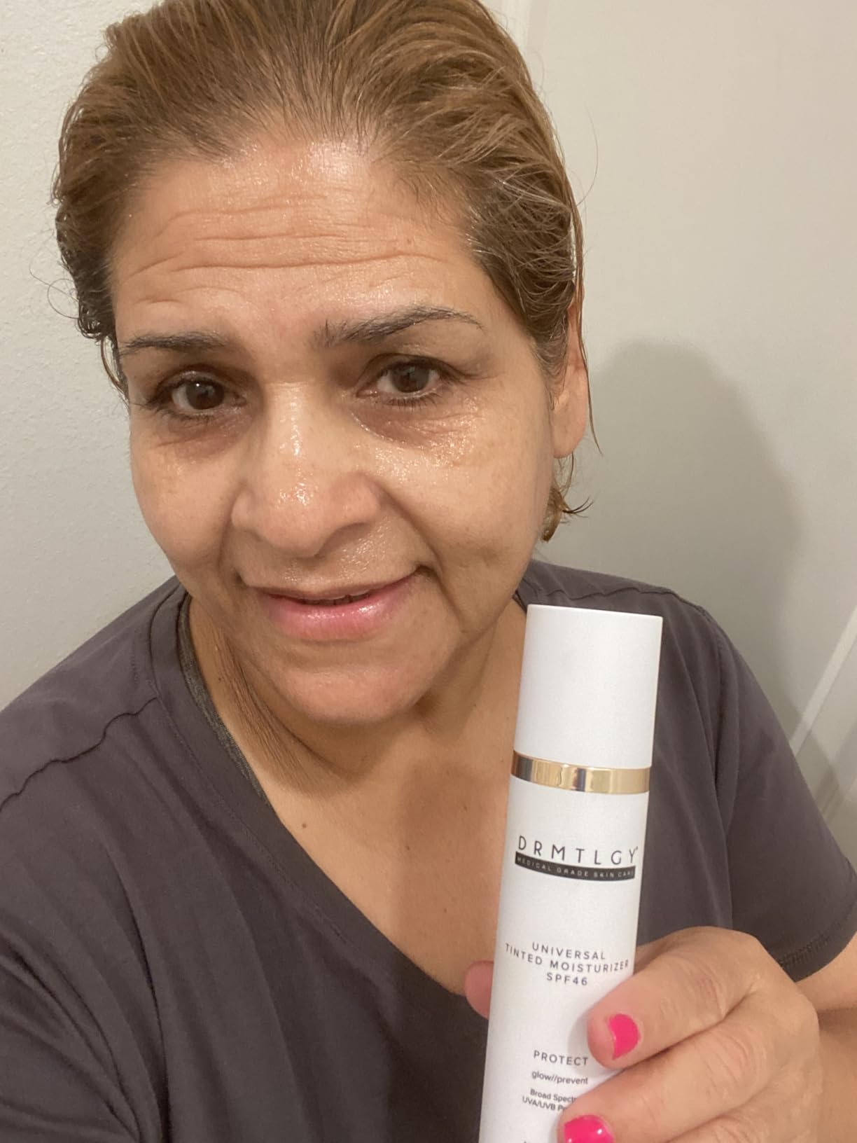 DRMTLGY Matte Universal Tinted Moisturizer SPF 46 - Anti-Aging Tinted Face Sunscreen & Lightweight Makeup with Broad Spectrum UV Protection - Hydrating Skin Care & Face Moisturizer - 1.7 oz customer photo 1