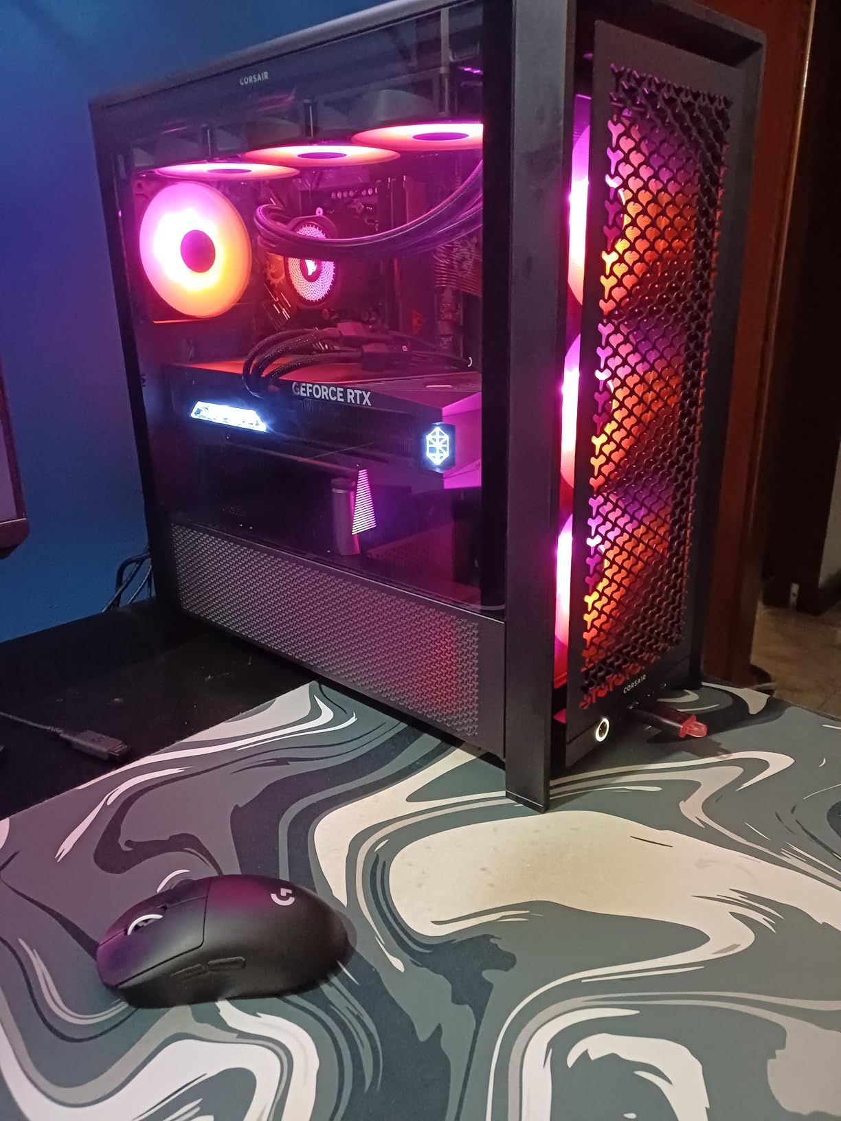 CORSAIR RS120 ARGB 120mm PWM Fans - Daisy-Chain Connection - Low-Noise - Magnetic Dome Bearing - Triple Pack - Black customer photo 1