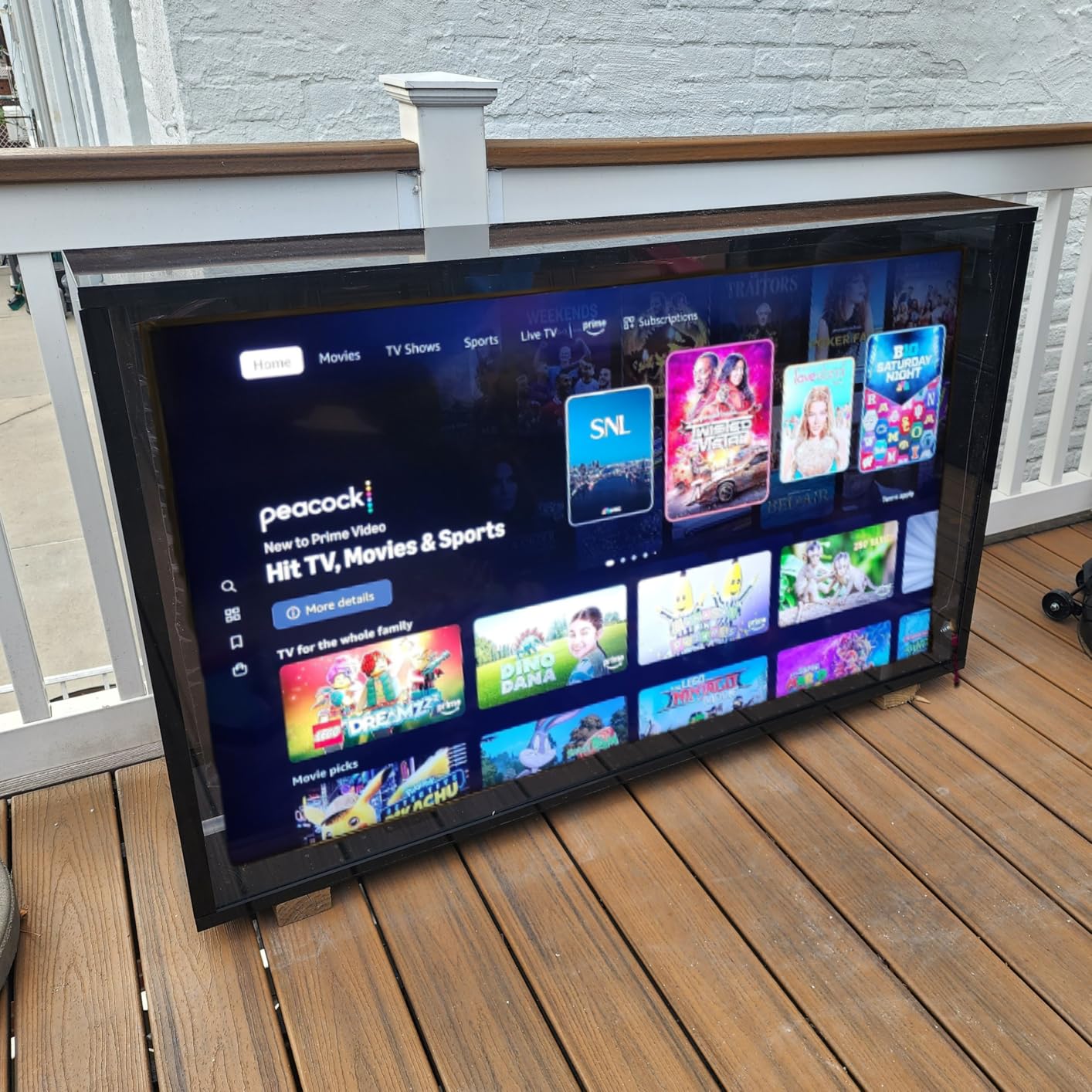 60-65in Waterproof Outdoor TV Enclosure, with Transparent Front Panel, Clear Dust Resistant Television Cover for 60-65 inch Screens for Outside(Left Door), Include the TV Wall Mount customer photo 2