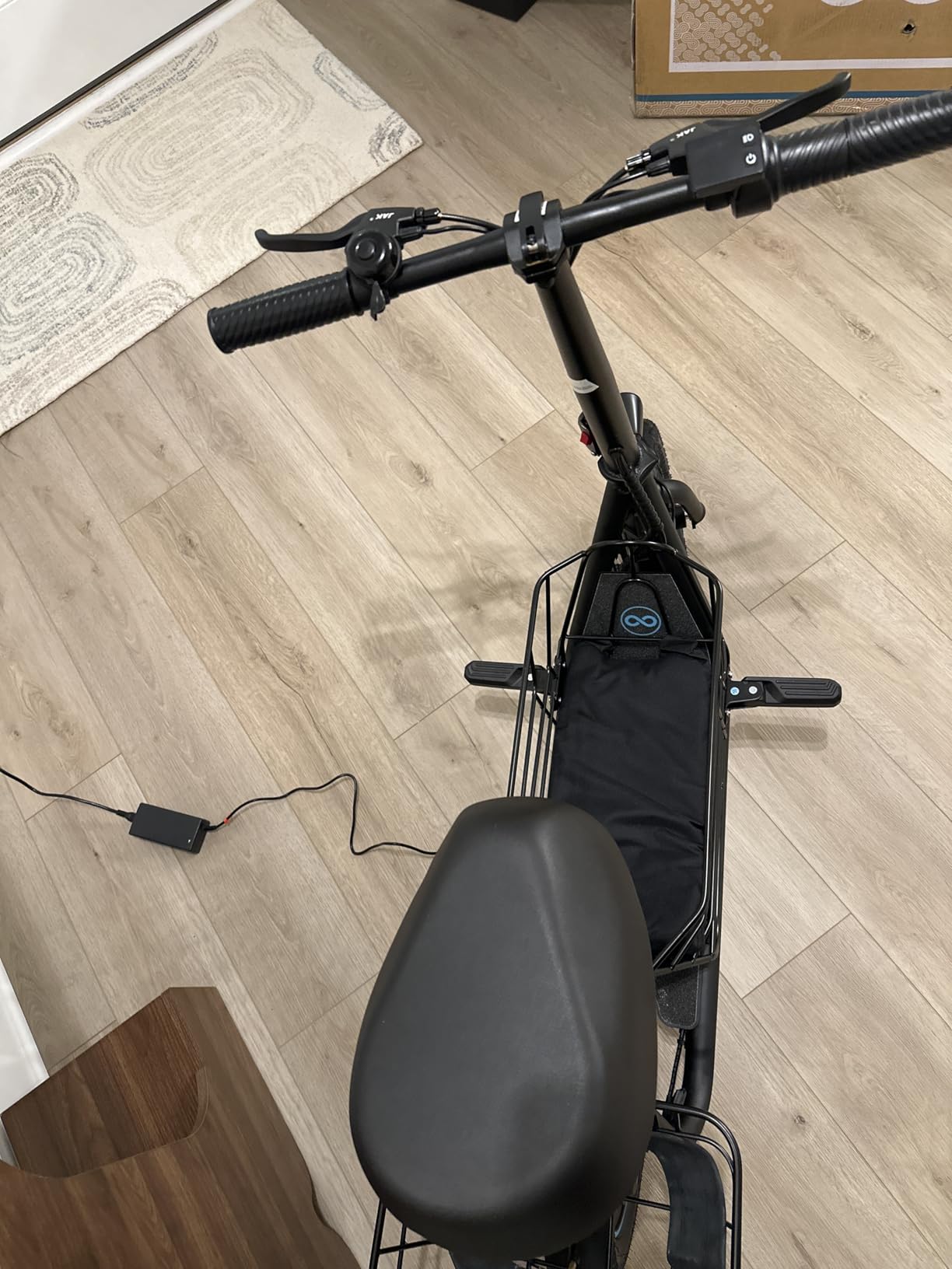 Gyroor C1S Electric Scooter with Seat for Adults - 550W Motor, Pet Basket, 19 MPH Top Speed, 20 Miles Range, 12