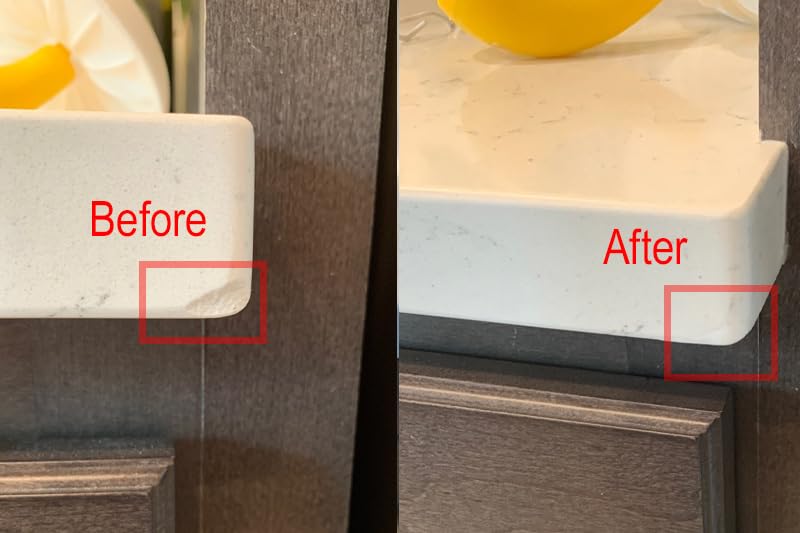 Quartz Countertop Repair Kit DIY (3 Colors + Polisher) - Made by Engineers I Also for Granite, Acrylic, Fiberglass, Porcelain, Tile & Ceramic Surfaces I Easy Process & Quick Results customer photo 1