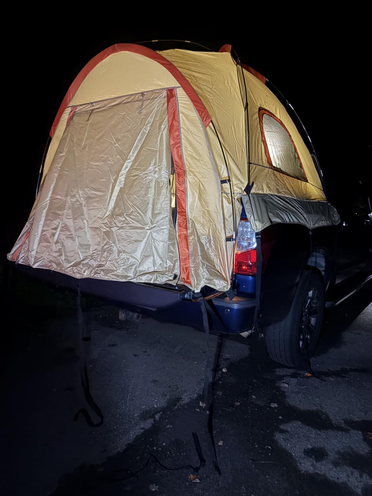 Pickup Truck Tent with Awning Shade, Waterproof PU5000mm Oxford for 5.5-6.3 FT Truck Bed for Camping Travel Outdoor Activities for Chevy Silverado 1500, Ram 1500/Dakota, F150, GMC 1500, Titan, Tundra customer photo 2