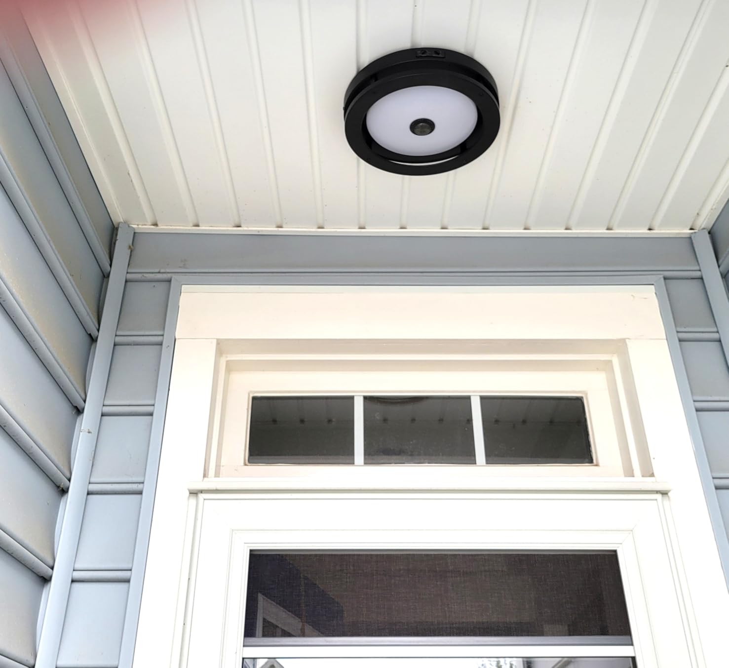 Outdoor Motion Sensor Flush Mount LED Light, 12