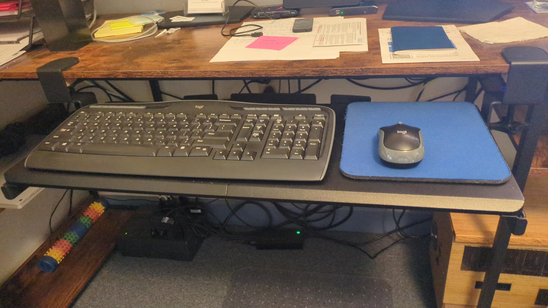 VIVO Large Clamp-on Computer Keyboard and Mouse Under Desk Slider Tray, 27 x 11 inch Pull Out Platform Drawer, Bamboo, MOUNT-KB05O customer photo 2