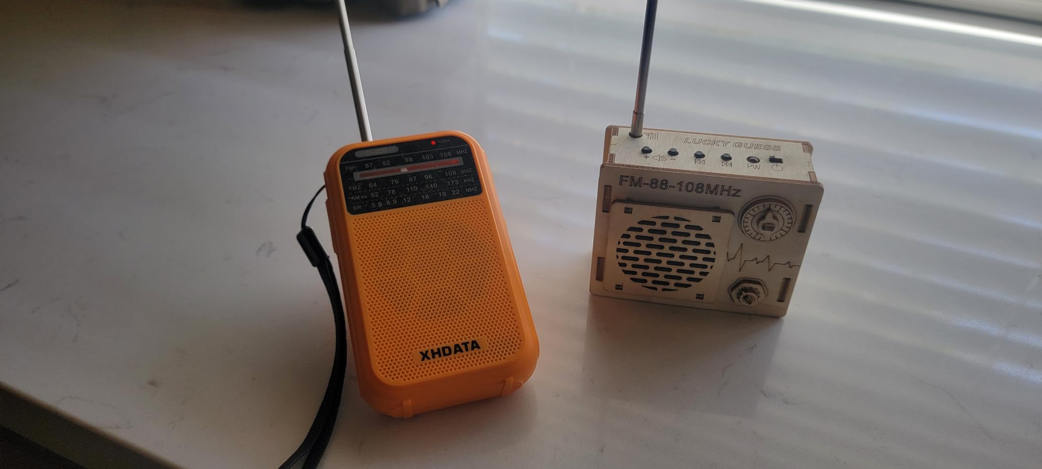 XHDATA D220 Portable Radio AM FM SW Shortwave Receiver Pocket Radios, 2AA Battery Operated Transistor Radio with Excellent Reception for Gift, Family, Elder (Orange) customer photo 1