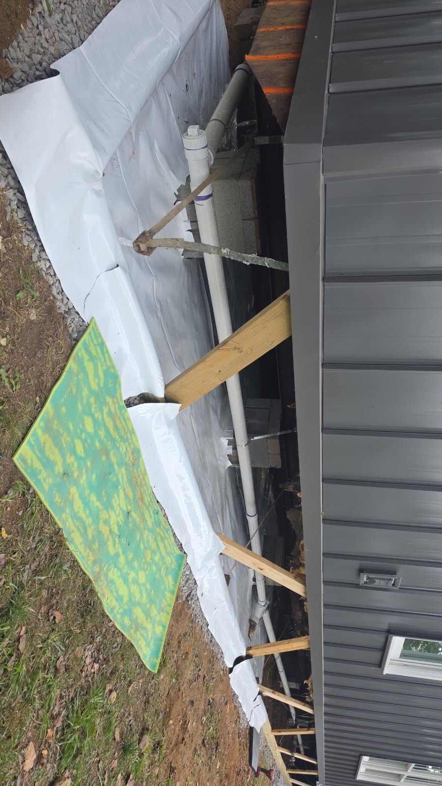 Crawl Space Vapor Barrier - 16 mil 10' x 50', Concrete Vapor Barrier, Vapor Barrier for Crawlspace Encapsulation kit, Crawlspace Liner, Roll of Heavy Duty Plastic sheeting, Black and White Panda Film customer photo 1