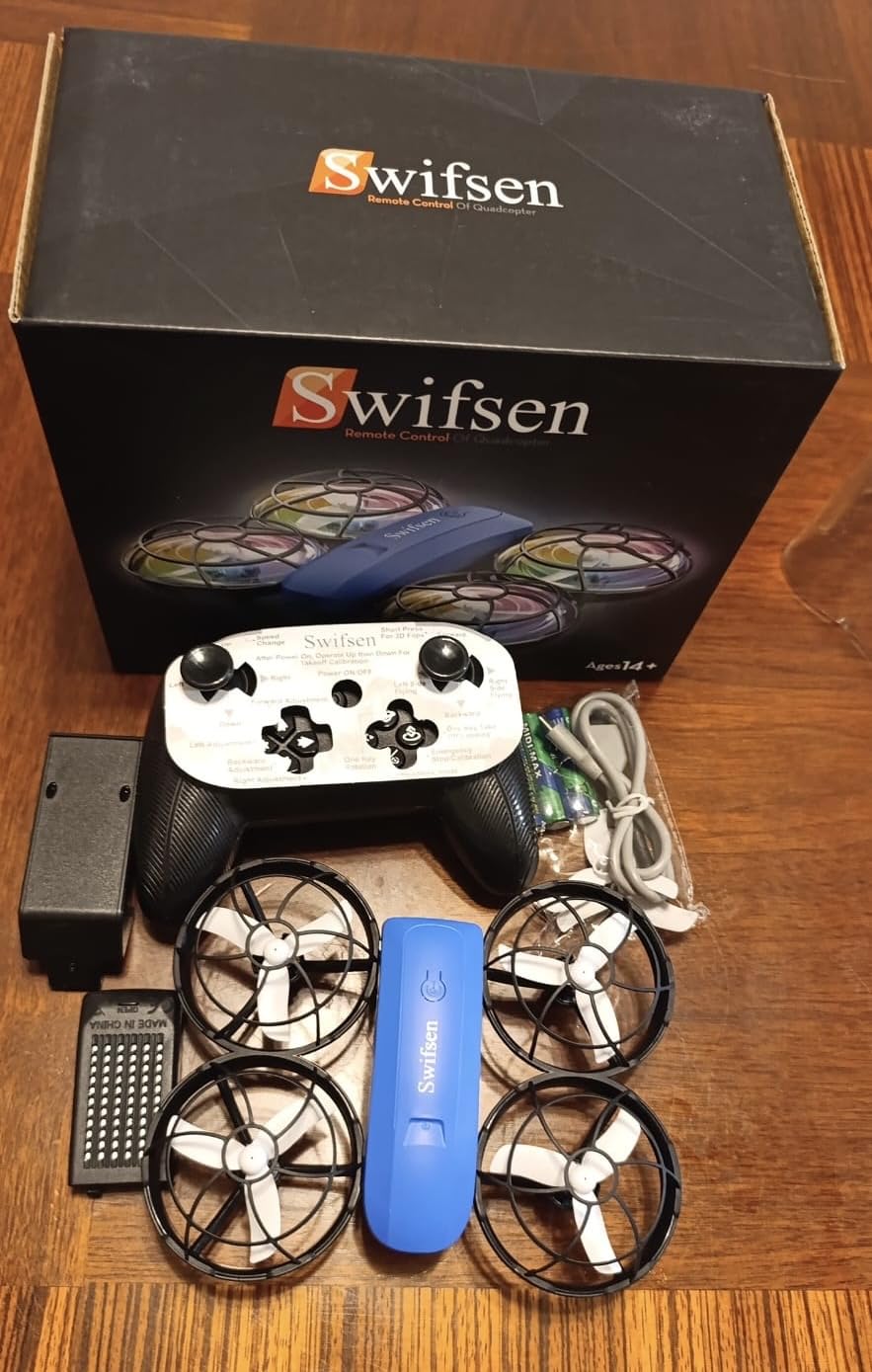 Swifsen Drone with Camera for Kids and Beginner,Birthday Gift Toy for Boys and Girl,Indoor Quadcopter Plane for Boy,Small Helicopter with Auto Hovering, 3D Flips, Headless Mode,2 Batteries customer photo 1