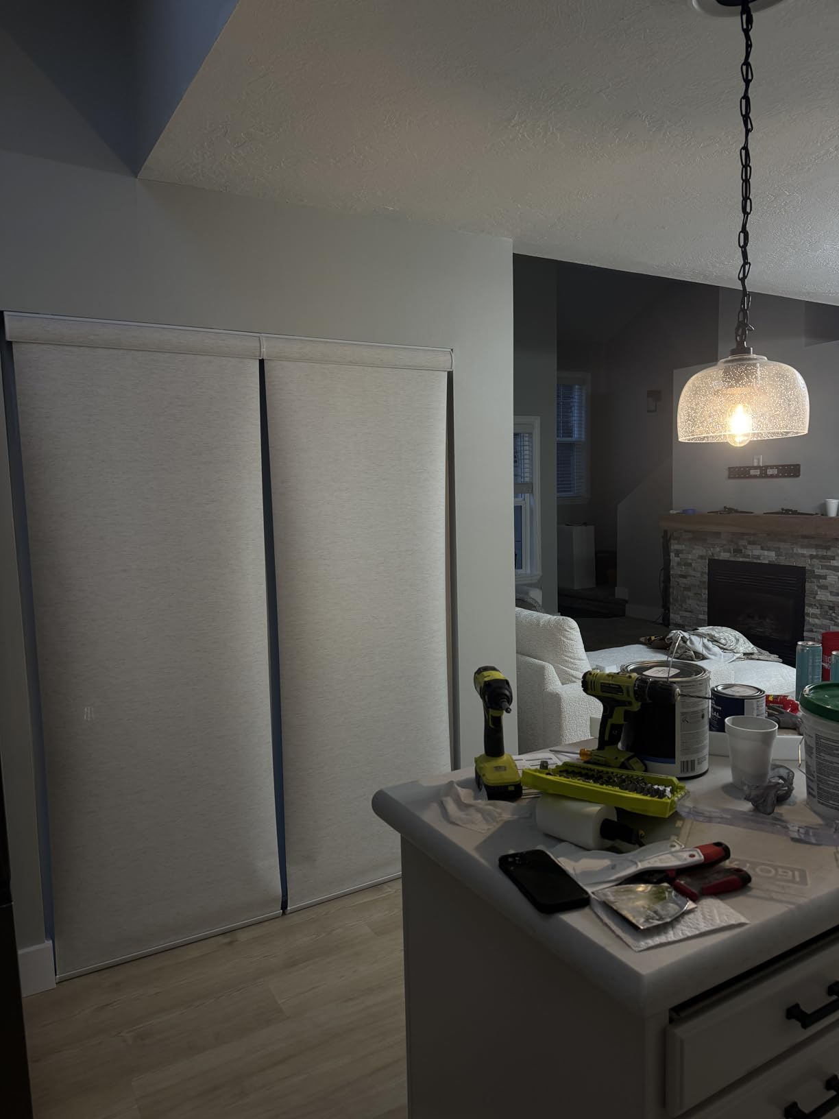 Kincmo Motorized Blinds with Remote, 100% Blackout Motorized Roller Shades Work with Apple HomeKit, Alexa, Google, Custom Electric Blinds with App, Voice Control (Linen White) customer photo 1