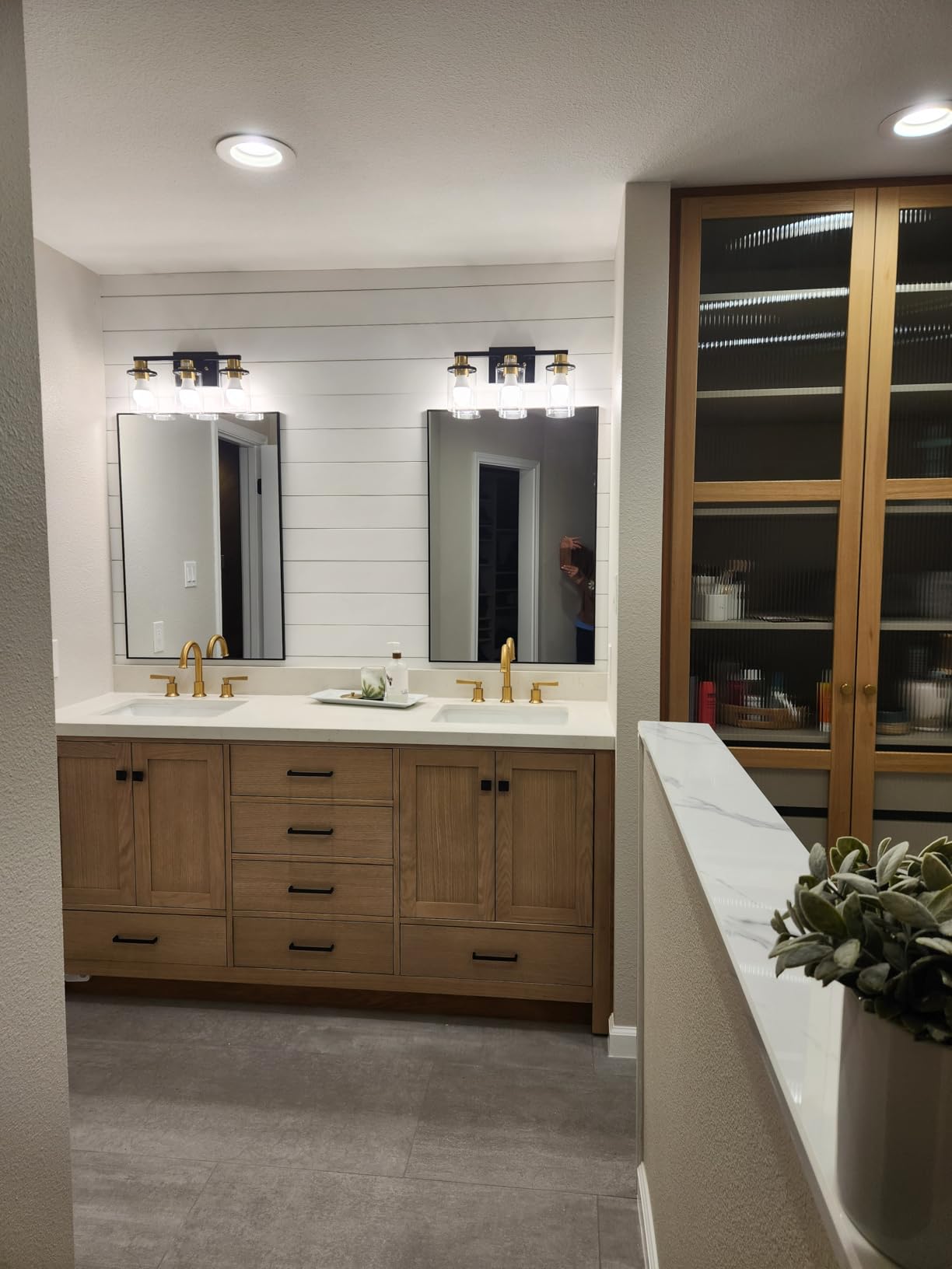 ARIEL Cambridge 72-inch Bathroom Vanity with Sink,Solid Wood, 1.5-inch Carrara White Quartz Countertop, Double Rectangular Porcelain Sink, 4 Soft Closing Doors, 6 Dovetail Drawers, White Oak customer photo 1