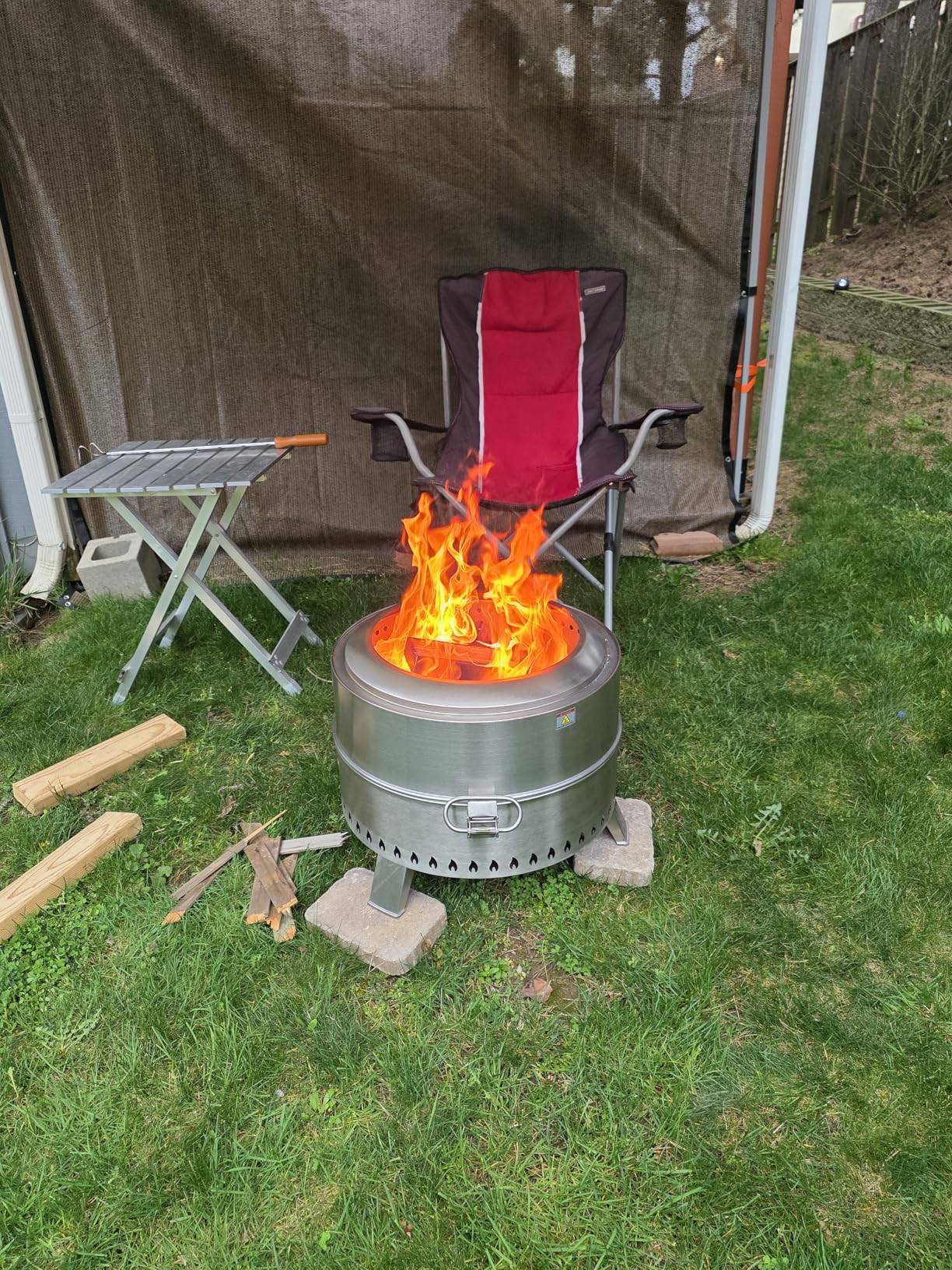 CIAYS Smokeless Firepit, 19 Inch Fire Pit for Camping with Patented Technology, Portable Fire Pit for Outside with Steel Grill Rack, Fire Poker, and Bag customer photo 1