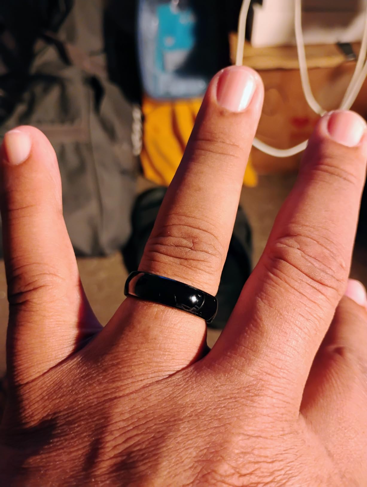 RFID Rewritable T5577 Chip Black or White epoxy Ceramic Smart Finger Ring for Replication 125kHz Access Key Card customer photo 1