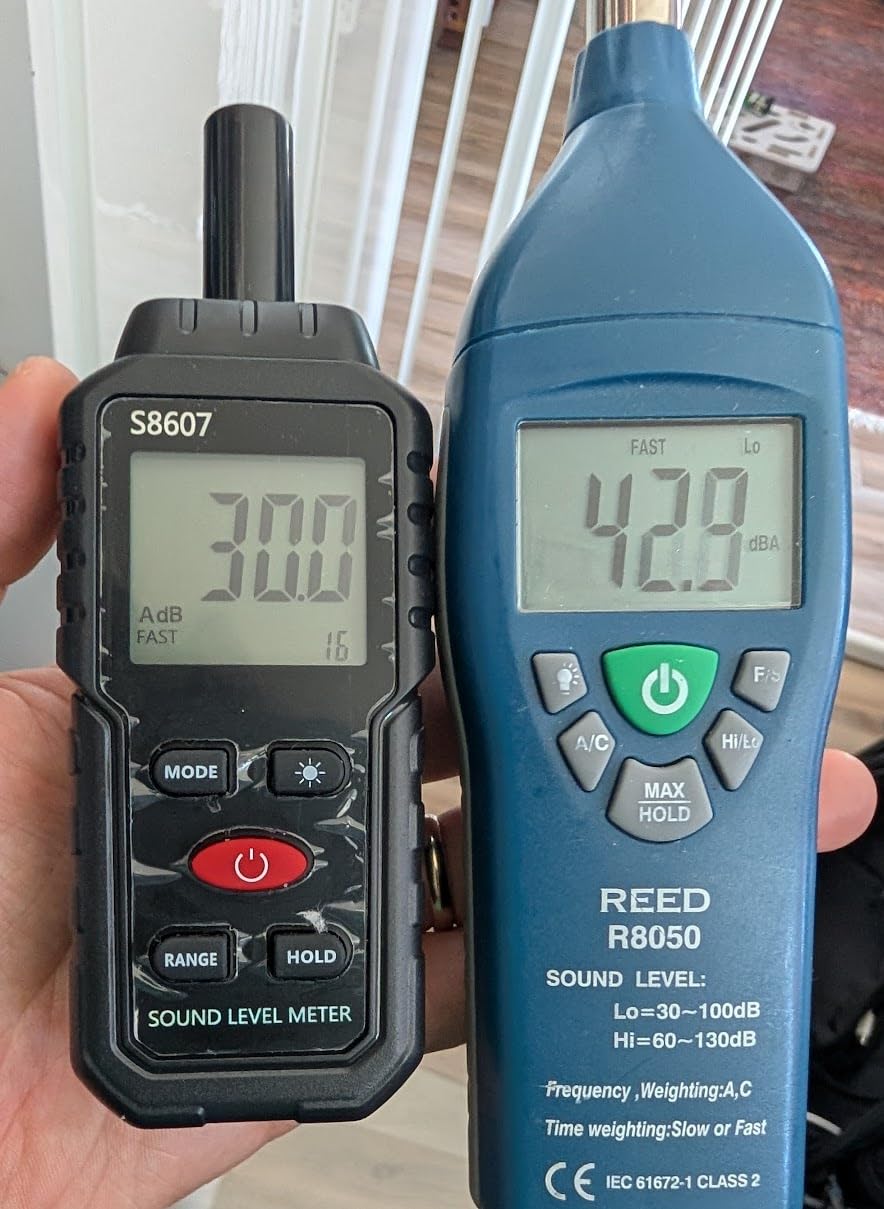 Digital Sound Level Meter,Sound Meter for Classroom Home Street,30-130dBA dB Meter to Measure Noise,Noise Decibel Reader,Audio Sound Tester,Sound Test equipmetent,Sound Measurement Device (30-130dBA) customer photo 1