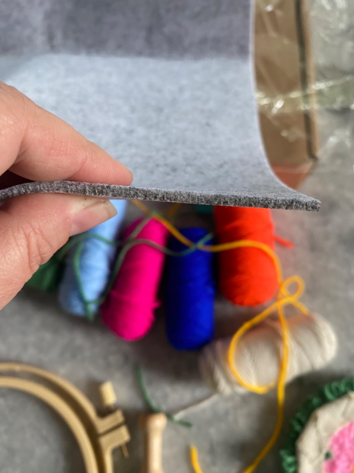 SPINNY Punch Needle Kit, Set of 6 Coasters, Includes Beginner Video Tutorials and Instructions, Beginner Punch Stitch for Adults, Mug Rug Punch Needle Kit customer photo 1
