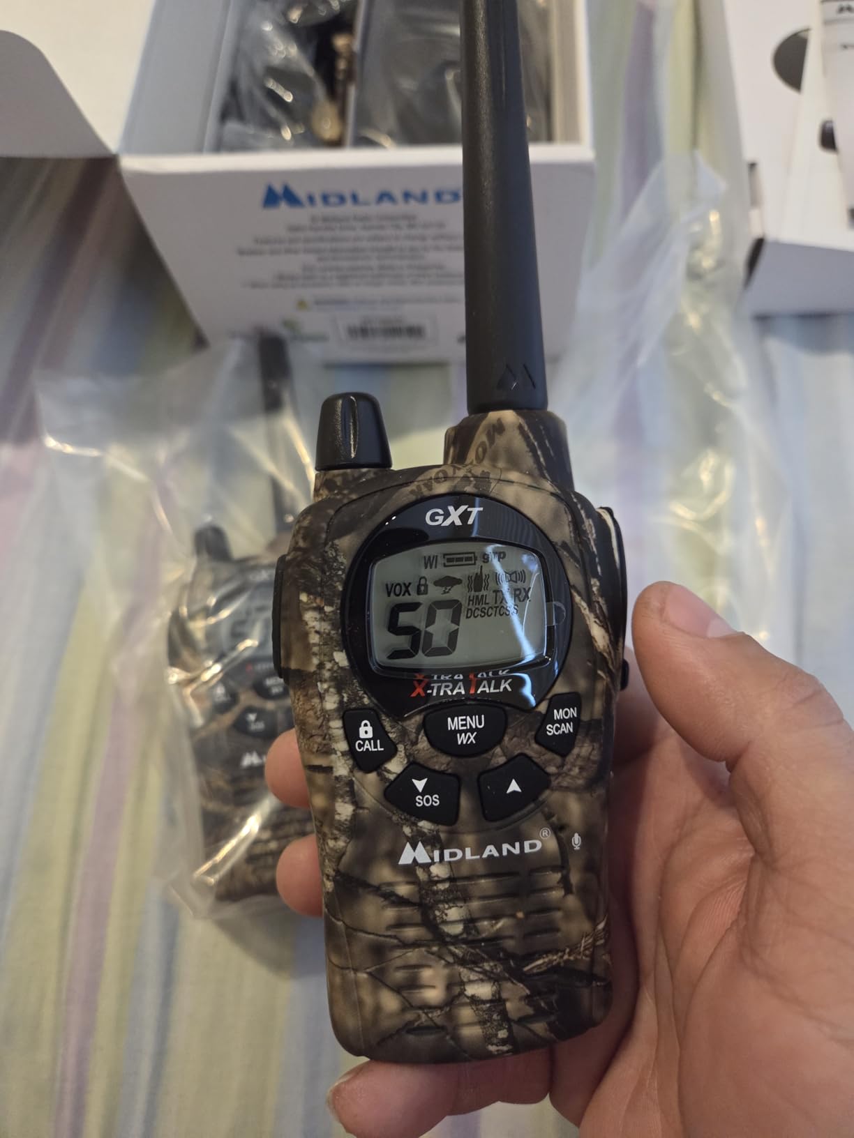 Midland GXT3000 GMRS Two-Way Radio (50-Channel, Repeater Capable, Long Range, 142 Privacy Codes, SOS, NOAA, Rechargeable Lithium Ion Battery, Black/Silver, 2-Pack) customer photo 2